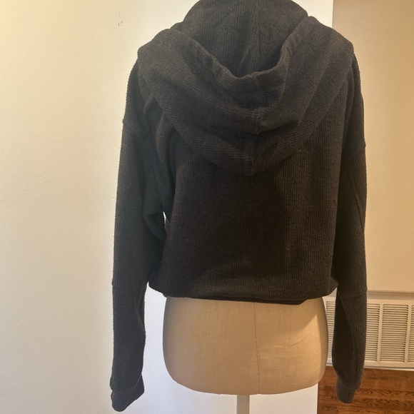 Forever 21 Charcoal Zip-Up Hoodie - Picture 2 of 4